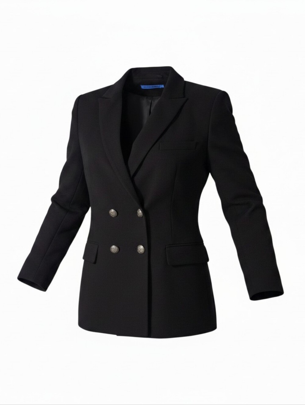J. McLaughlin Marlowe Black Classic Double Breasted Blazer Size 10